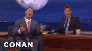 John Cena Teaches The Audience To Sing “John Cena Sucks”  CONAN on TBS [upl. by Enixam800]