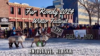 Fur Rondy 2024 Winter Festival March 2 2024 Downtown Anchorage Alaska [upl. by Amorette]