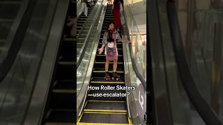 roller skaters on escalators be like 😬 rollerskating skatergirl skating rollerskate skatelife [upl. by Naujtna]