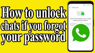 How To Unlock WhatsApp Chats  New Update Whatsapp [upl. by Tail]