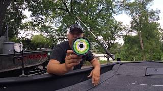 Spooling Braided Fishing Line On Catfish Reels [upl. by Ynabe]