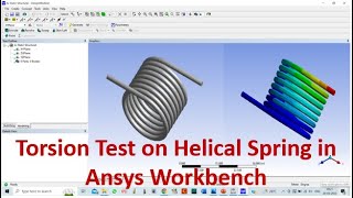 Torsion test on Helical Spring using Ansys Software  Ansys Tutorial  Ansys Simulation [upl. by Elleron]