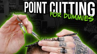 How to Point Cut ✂️ Shear Work and Adding Texture for Beginners [upl. by Mcspadden834]