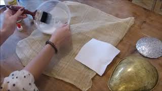 How to stiffen felt fabric or sinamay Part 1  Millinery Craft DIY fascinator  making a hat base [upl. by Hairym7]