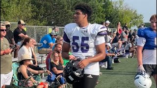 2025 3 ⭐️ • DL • EVAN POWELL • 6’3” 253 lbs • HUNTINGTOWN HS MD PROSPECT CAMP FOOTAGE [upl. by Nosiram]