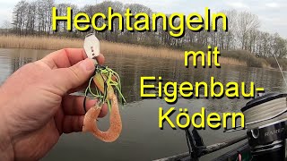 Hechtangeln mit Eigenbauködern Chatterbaits und Gummifische fangen meine ersten Hechte des Jahres [upl. by Keslie]