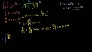 Integrales Sustitución trigonométrica 1 [upl. by Whang895]