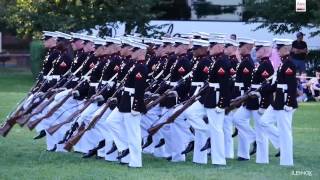 Watch The Amazing Marine Corps Silent Drill Platoon Perform at the Sunset Parade [upl. by Aslehc]