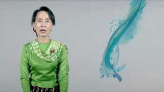 Nobel laureate Daw Aung San Suu Kyi launches zerodiscrimination campaign [upl. by Richlad]