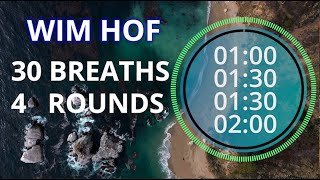 Wim Hof Guided Breathing Session  4 Rounds For Beginners No Talking [upl. by Alexandre]