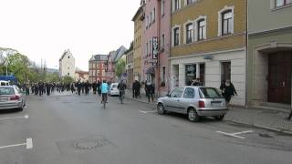 1 Mai 2015  Saalfeld NeonaziAufmarsch Sequenz vom Beginn des Angriffs in der Saalstraße [upl. by Dustman]