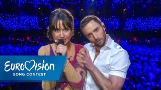 Love Love Peace Peace  Måns Zelmerlöw and Petra Mede create the perfect Eurovision Performance [upl. by Roobbie]