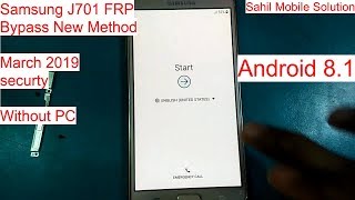 Samsung SMJ701F  J7 Nxt Android 810 Oreo Remove Google Account March 2019 [upl. by Yrennalf655]