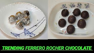 Ferrero Rocher Chocolate How to Make Ferrero Rocher Chocolate at Home  Center Filled Hazelnut [upl. by Auhsoj482]