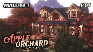 ˚ Lets Build Apple Orchard Cottage Pt 1 🍎🍂┊Aesthetic Minecraft with Cocricot Miniaturia Mods [upl. by Curran]