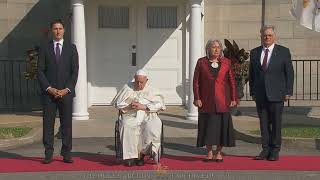 National Anthems of the Holy See and Canada  Pope Francis visit to Canada [upl. by Falzetta]