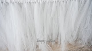 DIY Tulle Table Skirt  Quick and Easy [upl. by Bryce]