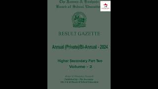 JKBOSE declares class 12th Bi Annual Private 2024 reults [upl. by Atiuqer422]