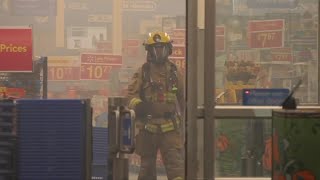 Suspect arrested after fire erupts in clothing section of Courtenay Walmart [upl. by Eceinwahs]