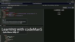 Learn Basic CSS by Building a Cafe Menu  Step 27 [upl. by Akkire642]