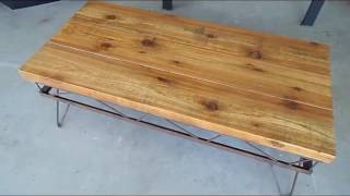 Coffee Table With Upcycled Metal Rebar Hairpin Legs [upl. by Wiltsey]