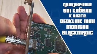 Подключение SDI кабеля к плате DeckLink Mini Monitor Blackmagic [upl. by Jenny]