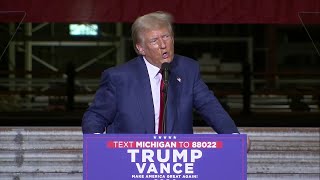 Former President Donald Trump speaks in Potterville Michigan [upl. by Camala833]