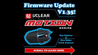 FW 136 for MOTION Series by UCLEAR Helmet Audio NEW rider SOS feature NEW gesture sensor controls [upl. by Boni]