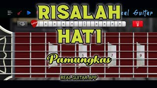 Risalah Hati  Pamungkas  Real Guitar App Cover [upl. by Aderf520]