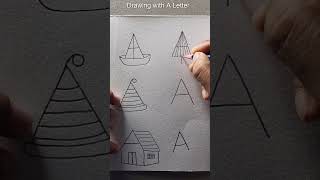 Draw with A Letter creativeart satisfying learntodraw interesting loveart drawingwithletters [upl. by Capps]