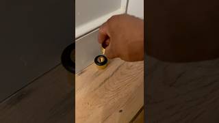 Installation of door stops doorstopper wood woodworking [upl. by Ardnaiek]