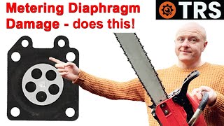 CHAINSAW CARBURETOR DIAPHRAGM Why Metering Diaphragms causes BOG  Wont Start [upl. by Eselrahc]