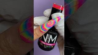 VIRAL Tie dye Nails  Easy tutorial ✨ nails viralvideo summernails nailstyle nailglam nailart [upl. by Ellak690]