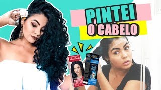 😱PINTEI O MEU CABELO DE AZUL E PRETO VEM VEER 😱  Joyce Lima [upl. by Bullis695]