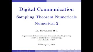 Sampling Theorem Numerical Numerical 2 [upl. by Oruntha]