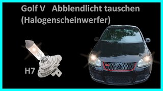 Golf V Abblendlicht tauschen Halogenscheinwerfer [upl. by Alica]