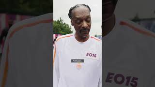 Snoop Dogg Feeling about Torchbearer Olympics snoopdogg olympics [upl. by Cordy451]