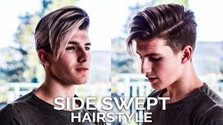 Popular Mens Hairstyle ✂ Medium Length Haircuts With Choppy Layers ✂ Side Swept Bangs For Men [upl. by Amuh813]