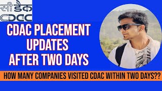 CDAC ACTS Pune placement updates  Companies visited the placements [upl. by Tannenwald245]