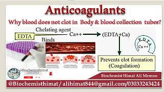 Introduction to Anticoagulants  EDTA  Properties  importance classification of anticoagulants [upl. by Berte]