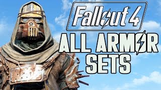 FALLOUT 4  ALL ARMOR SETS [upl. by Eloisa]