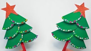 DIY christmas tree  Christmas paper crafts 2024  Christmas tree easy  Art and Crafts by Zoni [upl. by Eecyaj212]