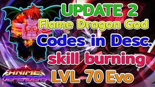 Showcase Flame Dragon King Evo  Flame Dragon God  Anime Defenders  Roblox [upl. by Elfstan]