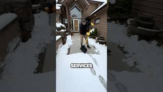 Lady Demanded Me To Shovel Her Driveway shorts snow satisfying [upl. by Nic]