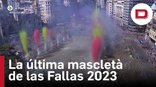 Valencia dispara la última mascletà de las Fallas 2023 [upl. by Aryc]