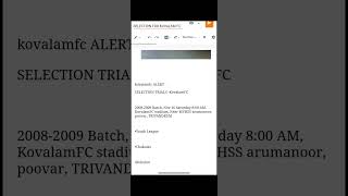 Selection trials for KOVALAM FC selectiontrialsfootballdrillstrianglepassingdrill simple [upl. by Aicilihp]