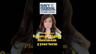 shorts Navy Federal Pledged Loan Term nfcu pledgedloan credit loans money banking [upl. by Dazhahs]