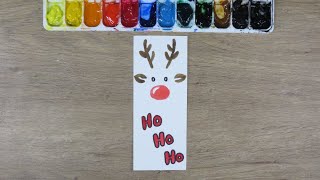 Tutorial Marca páginas de Rena de natal em aquarela simples para iniciante [upl. by Jodee]