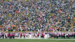 Badger Band showing how to do the Jump Around at Lambeau Field 112209 [upl. by Lonna]