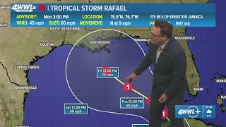 Watch Tropical Storm Rafael forms in Caribbean Louisiana in the cone [upl. by Adnertal159]